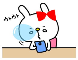 Bunny of pink cheeks. sticker #7918776