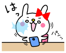 Bunny of pink cheeks. sticker #7918777