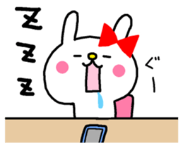 Bunny of pink cheeks. sticker #7918778