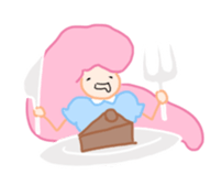 Pinky Cotton Candy Girl sticker #7918786