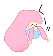 Pinky Cotton Candy Girl sticker #7918787