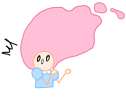 Pinky Cotton Candy Girl sticker #7918788