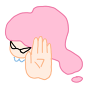 Pinky Cotton Candy Girl sticker #7918806