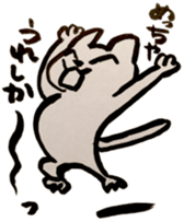 black and white CATS HAKATA dialect sticker #7919656