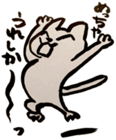 black and white CATS HAKATA dialect sticker #7919656