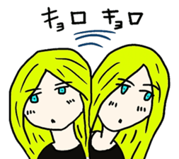 Blonde girl's everyday sticker #7920227