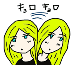 Blonde girl's everyday sticker #7920227