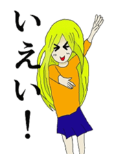 Blonde girl's everyday sticker #7920228