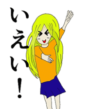 Blonde girl's everyday sticker #7920228