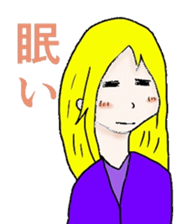 Blonde girl's everyday sticker #7920229