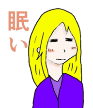 Blonde girl's everyday sticker #7920229