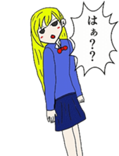 Blonde girl's everyday sticker #7920230