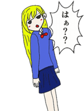 Blonde girl's everyday sticker #7920230