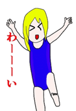 Blonde girl's everyday sticker #7920232