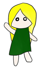 Blonde girl's everyday sticker #7920233