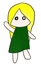 Blonde girl's everyday sticker #7920233
