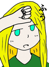 Blonde girl's everyday sticker #7920234