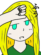 Blonde girl's everyday sticker #7920234