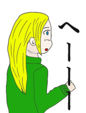 Blonde girl's everyday sticker #7920235