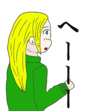 Blonde girl's everyday sticker #7920235