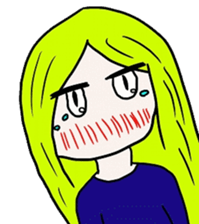Blonde girl's everyday sticker #7920237