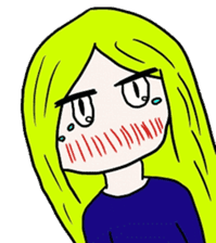 Blonde girl's everyday sticker #7920237