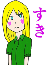 Blonde girl's everyday sticker #7920239