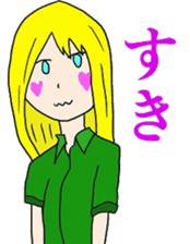 Blonde girl's everyday sticker #7920239