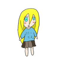 Blonde girl's everyday sticker #7920242