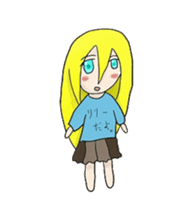 Blonde girl's everyday sticker #7920242
