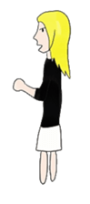 Blonde girl's everyday sticker #7920244
