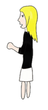 Blonde girl's everyday sticker #7920244