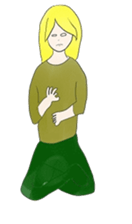 Blonde girl's everyday sticker #7920245