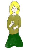Blonde girl's everyday sticker #7920245