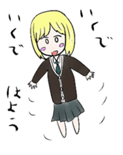 Blonde girl's everyday sticker #7920246