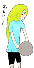 Blonde girl's everyday sticker #7920247