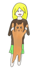Blonde girl's everyday sticker #7920248