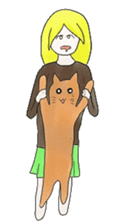 Blonde girl's everyday sticker #7920248