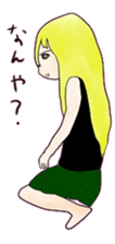 Blonde girl's everyday sticker #7920249