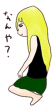 Blonde girl's everyday sticker #7920249