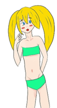 Blonde girl's everyday sticker #7920250
