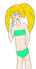 Blonde girl's everyday sticker #7920250