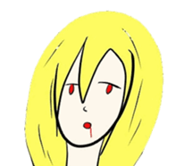 Blonde girl's everyday sticker #7920252