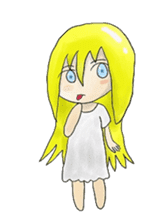 Blonde girl's everyday sticker #7920253