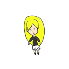 Blonde girl's everyday sticker #7920254