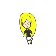 Blonde girl's everyday sticker #7920254