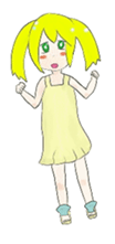 Blonde girl's everyday sticker #7920256