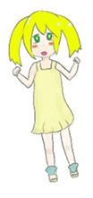 Blonde girl's everyday sticker #7920256