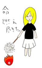 Blonde girl's everyday sticker #7920257