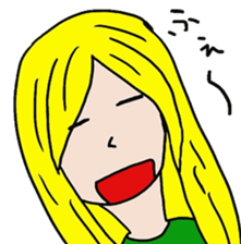 Blonde girl's everyday sticker #7920258